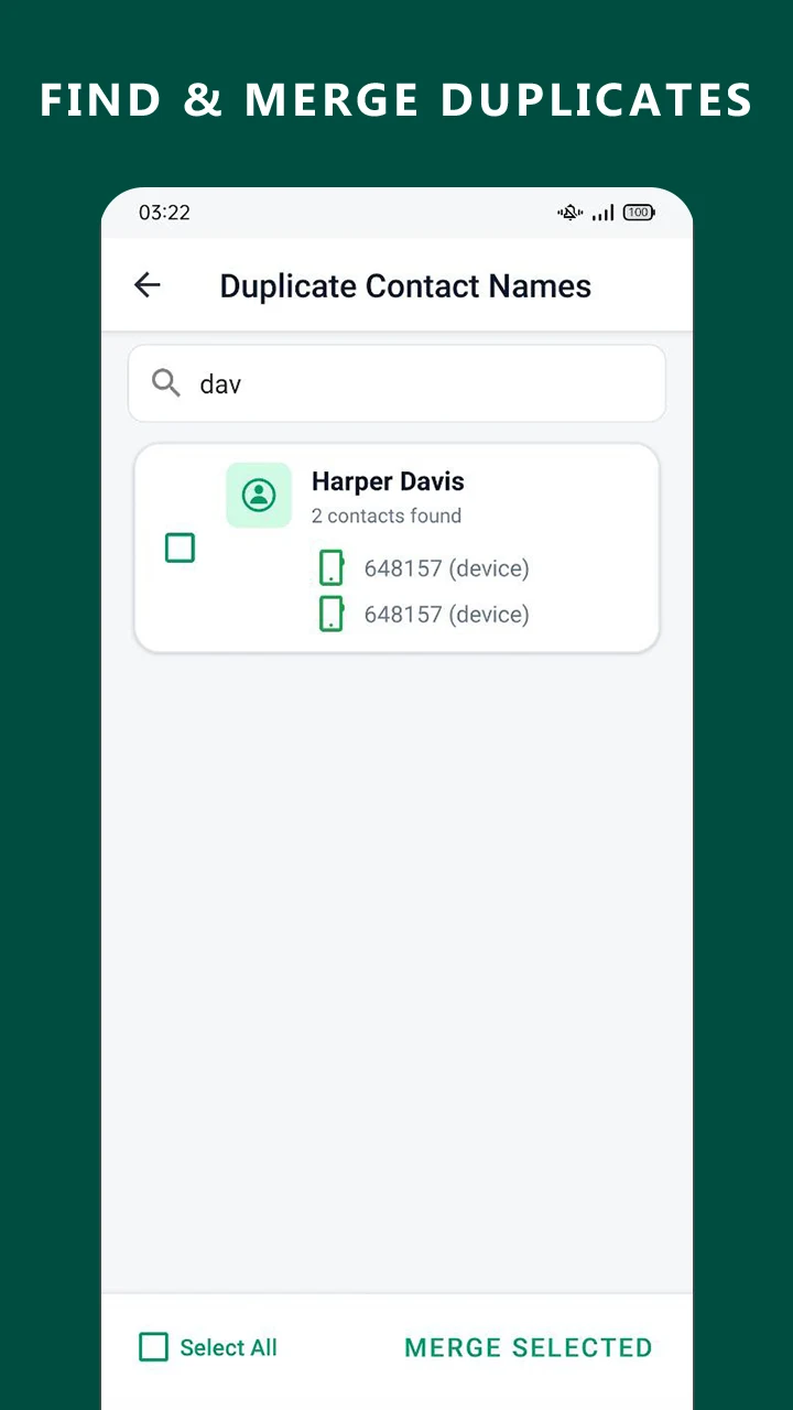 Restore Deleted Contacts screenshot